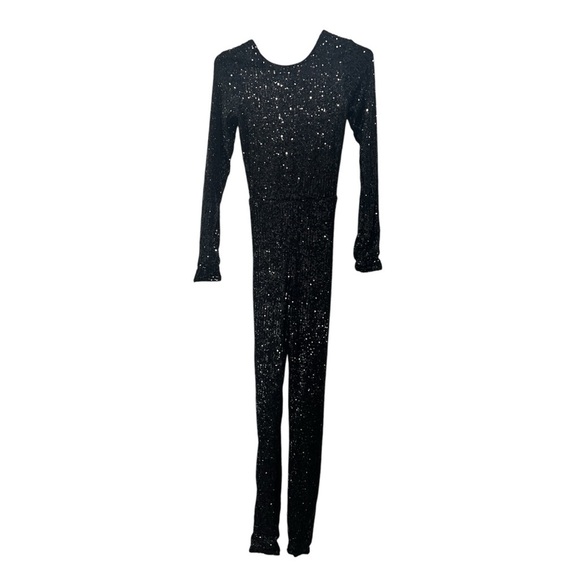 SHOW ME YOUR MUMU Kitty Catsuit in Midnight Glitz fully sequined size small NWT - Picture 7 of 16